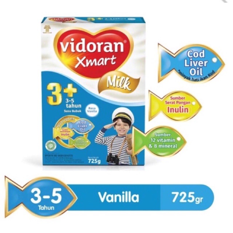 SUSU VIDORAN XMART 3+ NUTRIPLEX VANILA/MADU