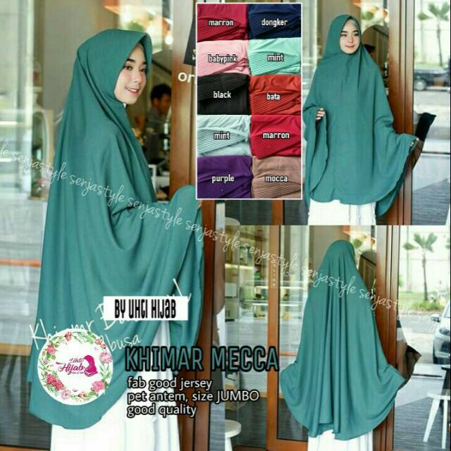 Mecca khimar jumbo,  bergo umroh