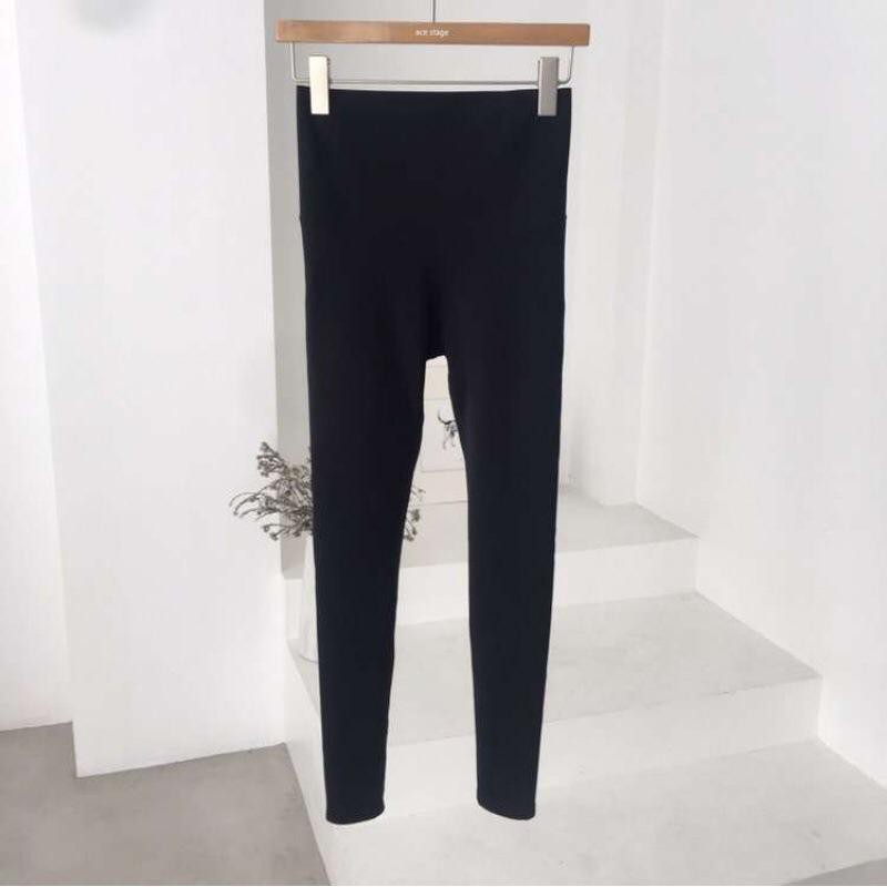 Legging Wanita Up To XL Import Premium Stretch Panjang Bahan Halus Tebal Black R66