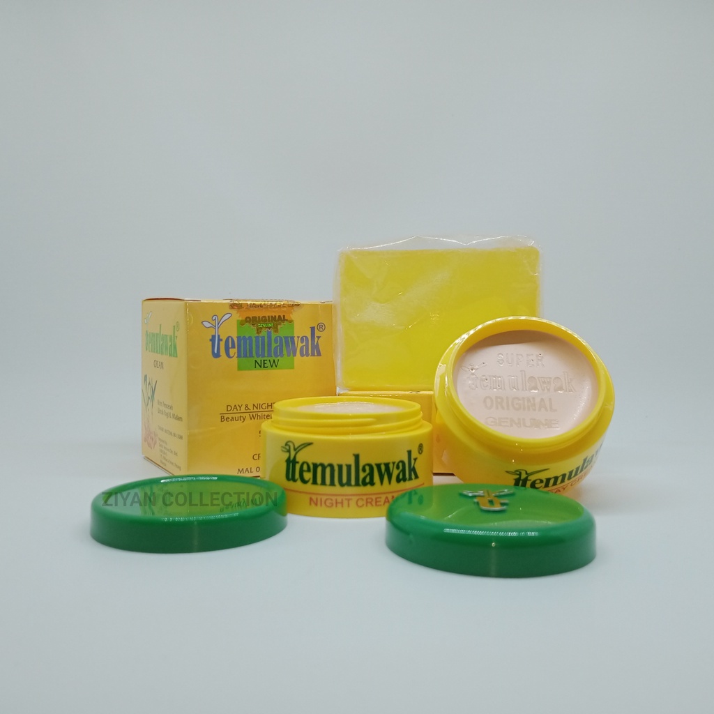 Krim Temulawak Original BPOM Asli 1 Paket / Cream Temulawak Siang dan Malam + Sabun Temulawak