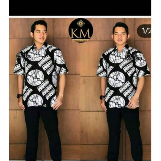 KEMEJA PENDEK KOIN SHIBORI BATIK