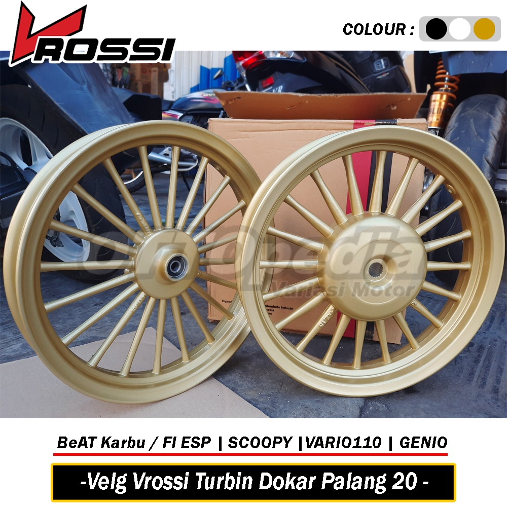 Velg Vrossi Motor BeAT Scoopy Vario110 Pelek Racing Rossi Ring 14 Turbin Dokar Palang 20 Vario 110 B