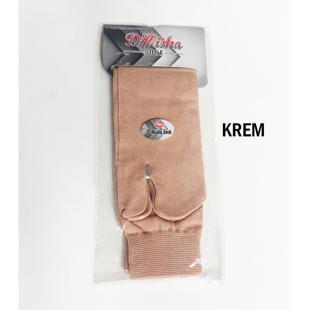 Kaos Kaki Jempol Muslimah Polos Banyak Warna-Krem