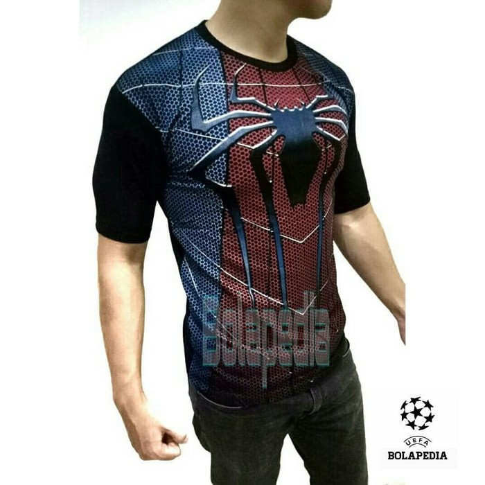 Baju kaos SPIDERMAN (#No.9) murah gym fitness training cowok baju pria