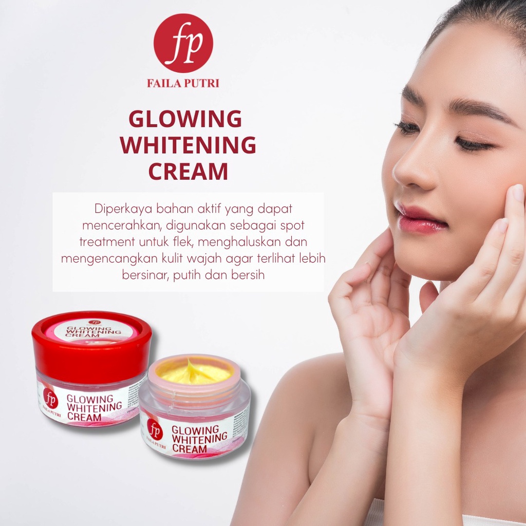 Glowing Whitening Cream FP Original BPOM - krim malam faila putri