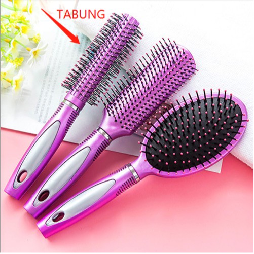 Sisir Ungu Anti Statik Comb Airbag Hair Massage Rambut Kriting OVAL TABUNG PERSEGI