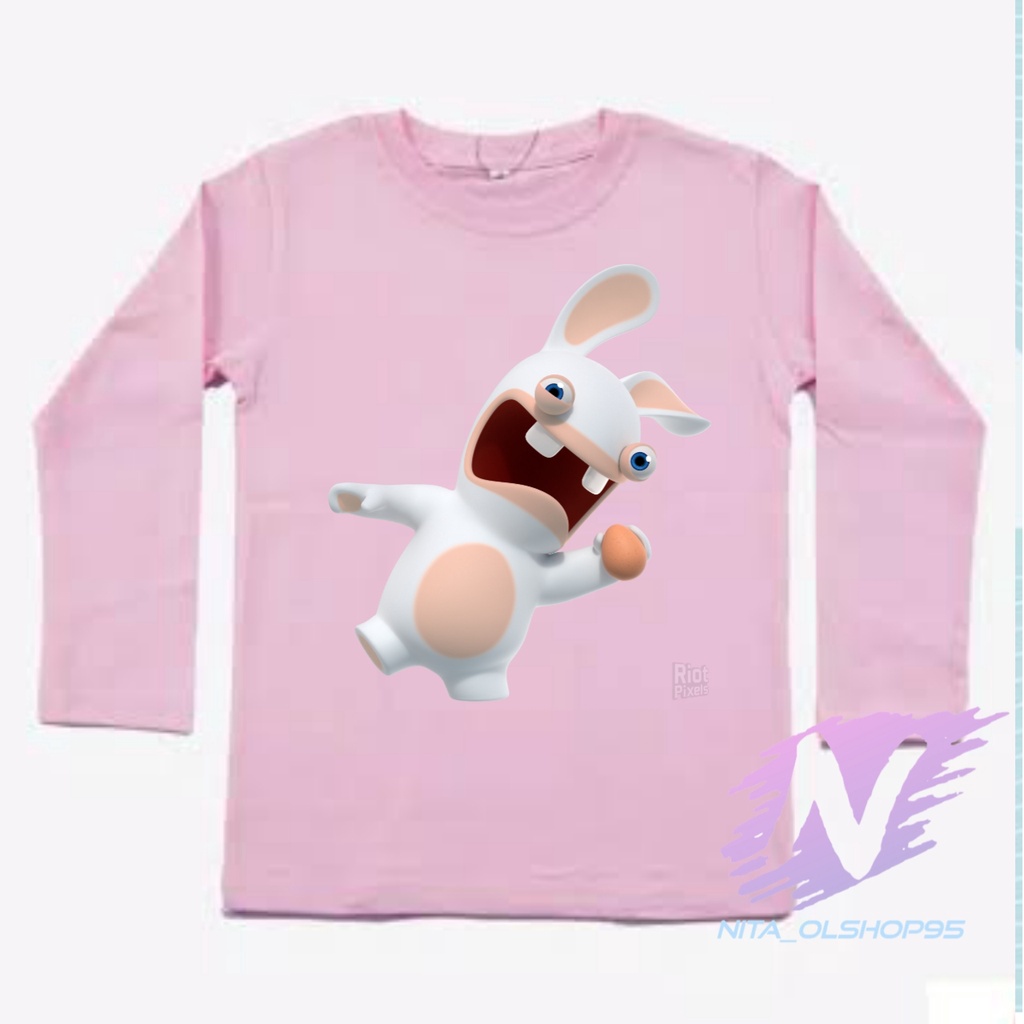 KAOS KARTUN ANAK RABBIDS BAJU KAOS RABBID LENGAN PANJANG