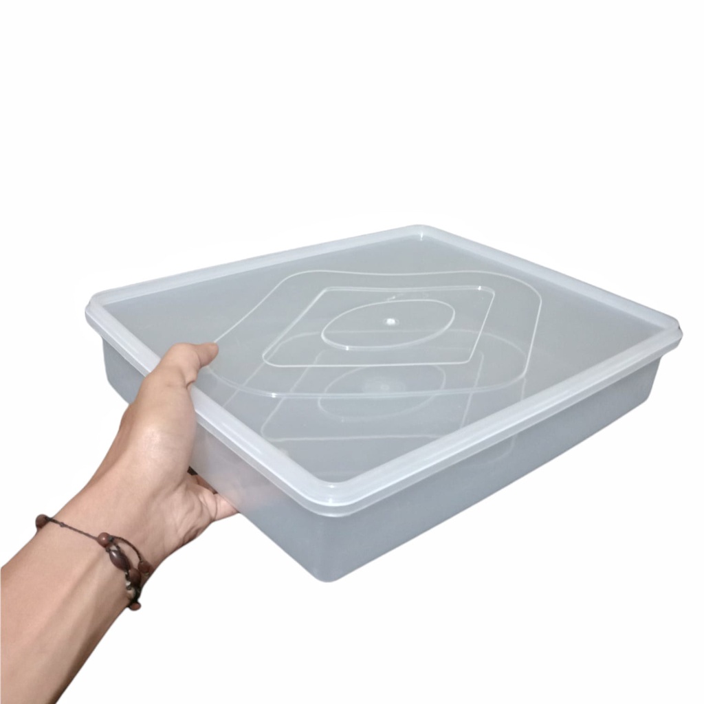 Tempat Penyimpanan Donat Kotak Penyimpanan Besar Plastik Transparan Besar