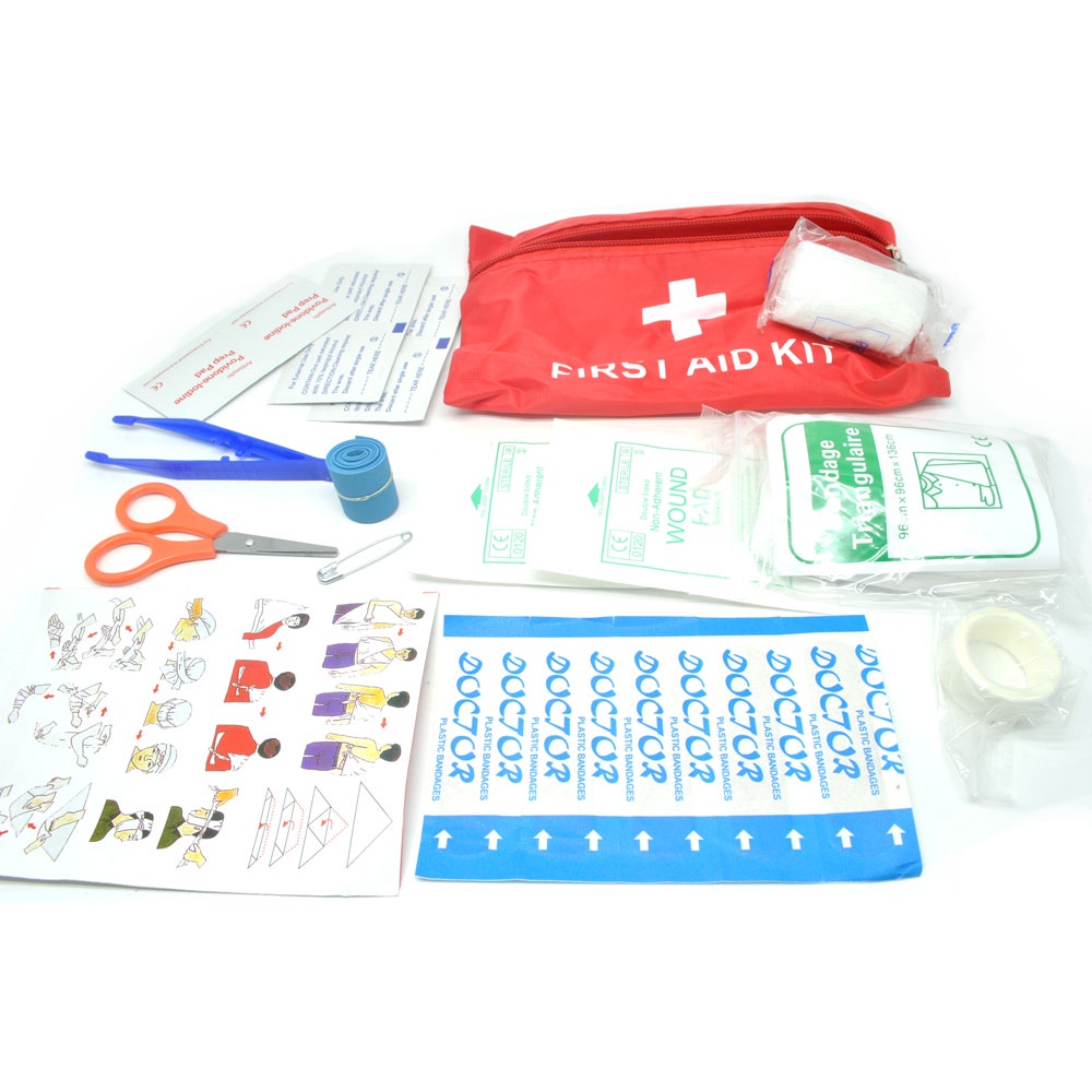 Set P3K First Aid Kit 13Pcs Murah - Merah