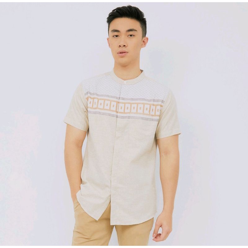 Kemeja Koko Pria M321 cream