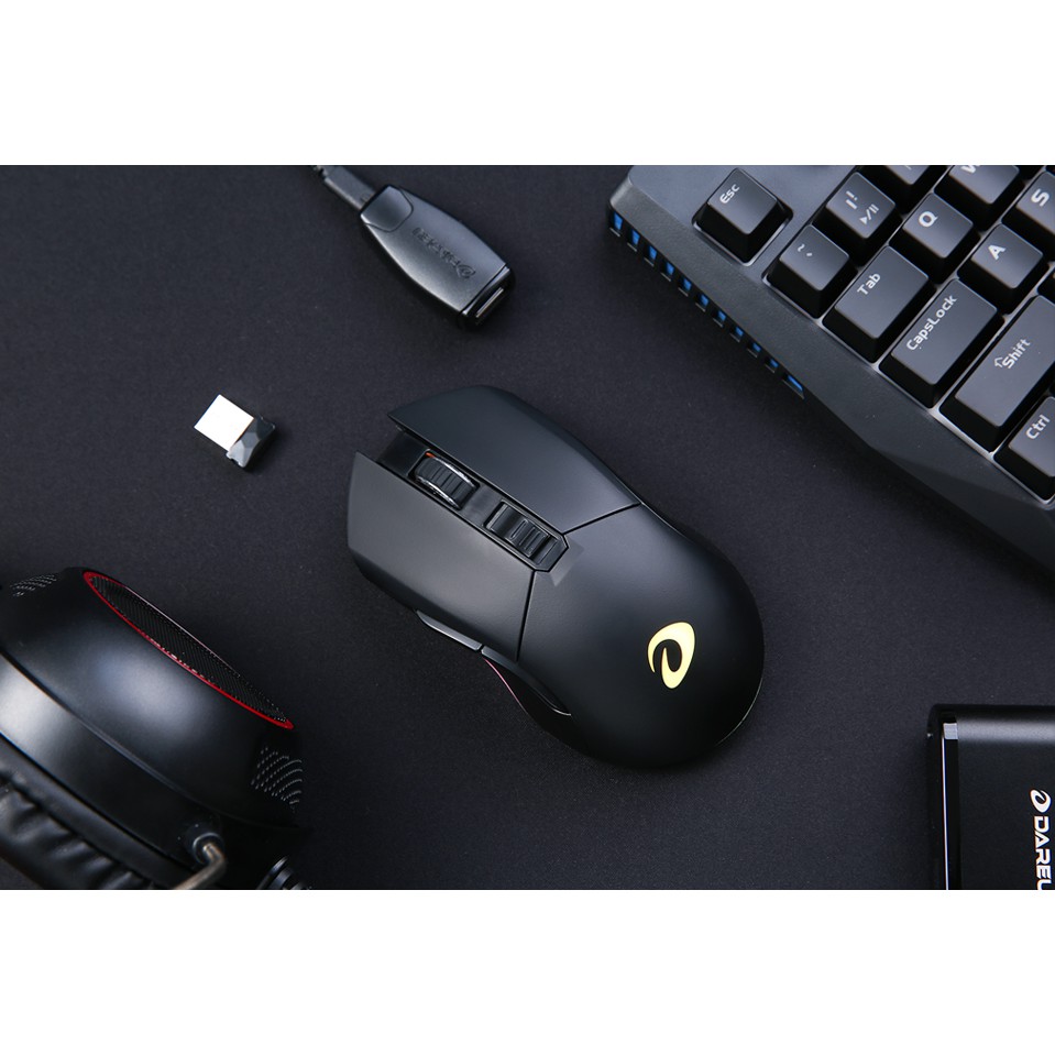 Dareu EM-901 Pro Dual Mode RGB - EM901 2.4GHz Wireless Gaming Mouse