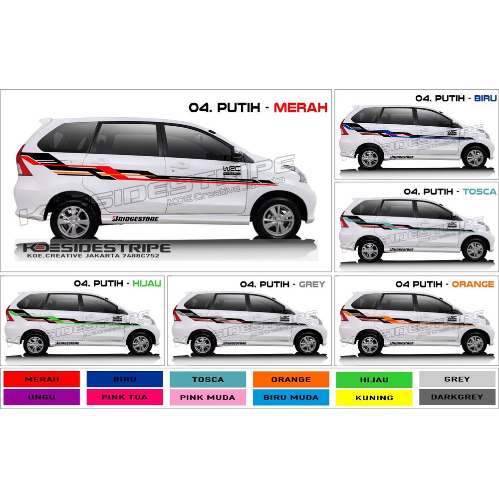 CUTTING STICKER MOBIL AVANZA XENIA 4 A 2195 Shopee Indonesia