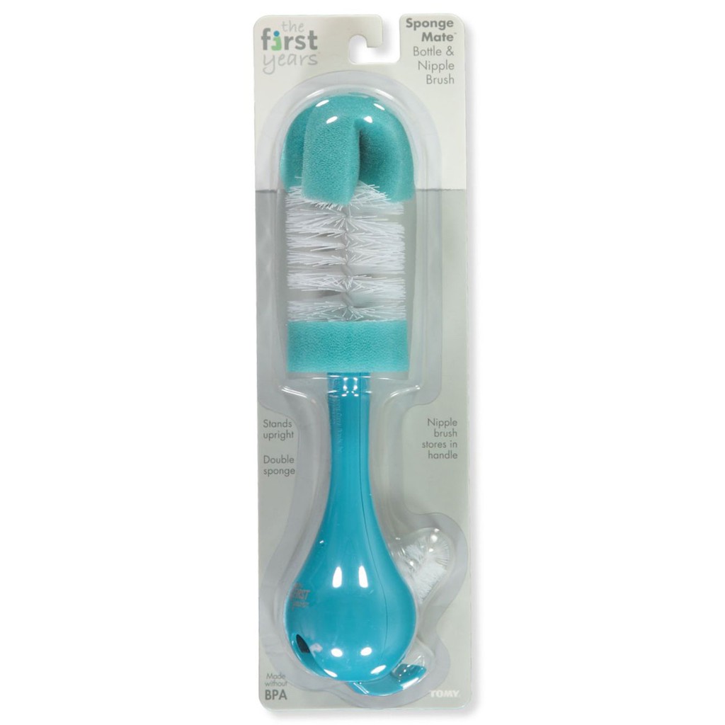 The First Years Sponge Mate Bottle and Nipple Cleaning Brush (Y4707)