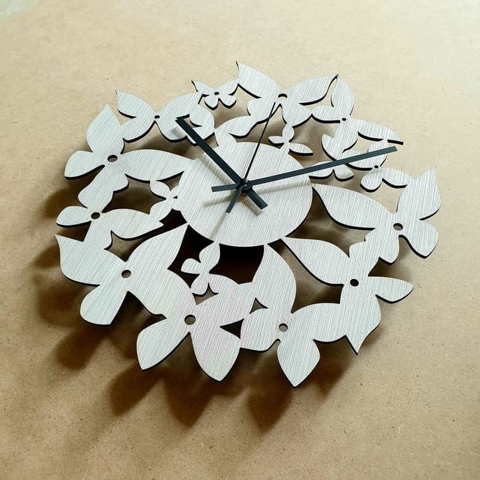 Jam Dinding Unik Artistik - PAPPILON Wall Clock - Hitam
