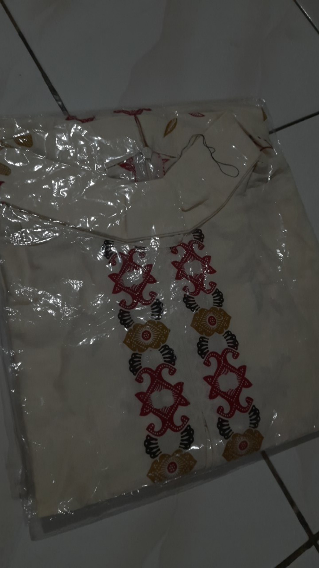 Tunik Cibulan Anggrek Putih Busana Batik Wanita Casual Formal Kantoran Kondangan Seragaman Katun