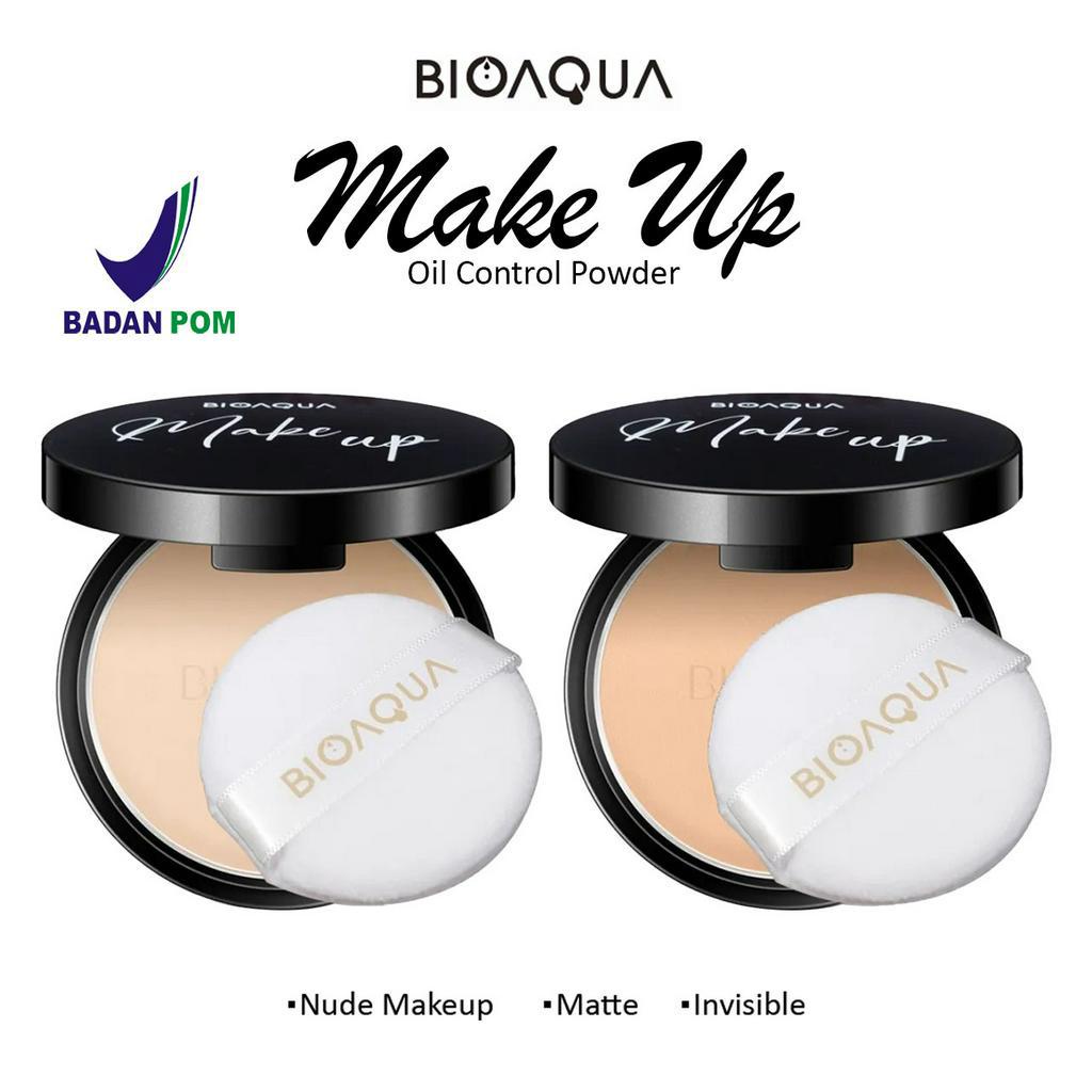 Bedak Padat Glowing Bebas Minyak Anti Air dan Tahan Lama Bioaqua Charm Clear Oil Control Powder Make Up [ BPOM ]