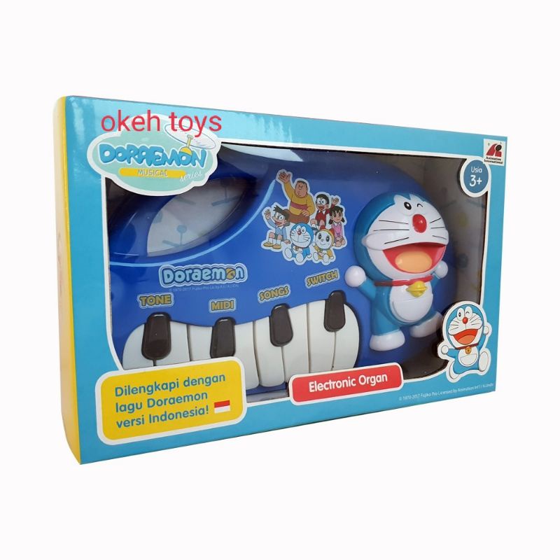 Mainan anak piano karakter Doraemon musical