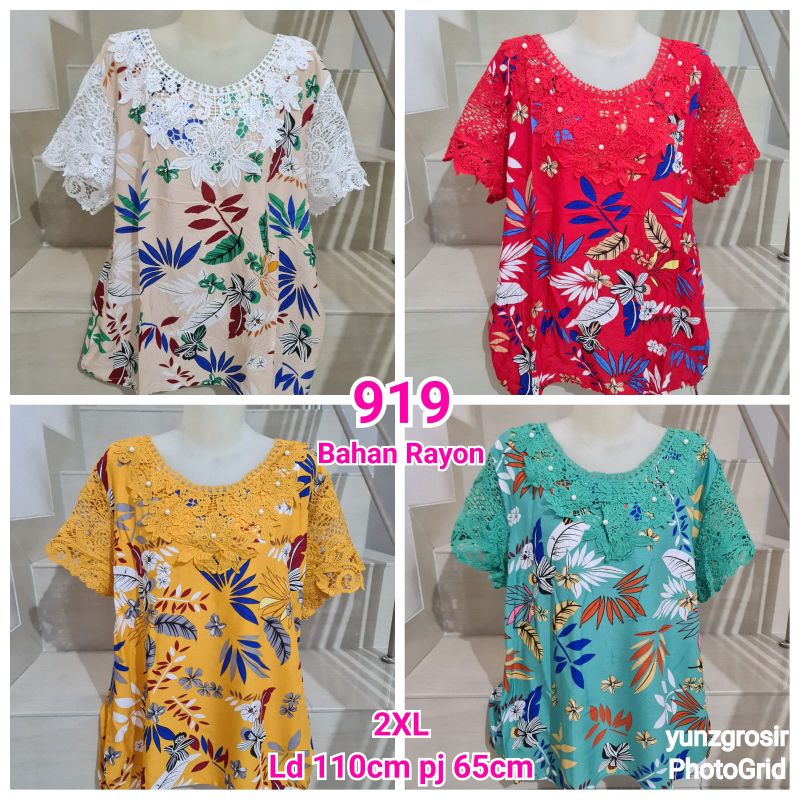 BLOUSE / JUMBO / BIG SIZE / PAKAIAN / WANITA / CHIFFON / IMPORT / PAYET / HANDMADE/ TERBARU / MODERN