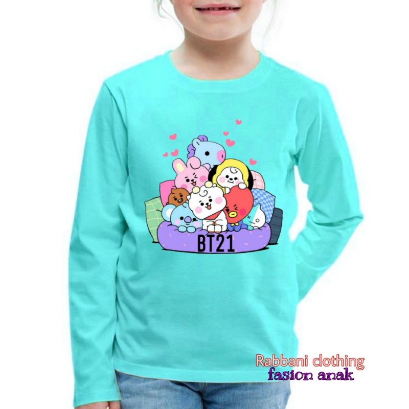BAJU BT21 KAOS ANAK LENGAN PANJANG