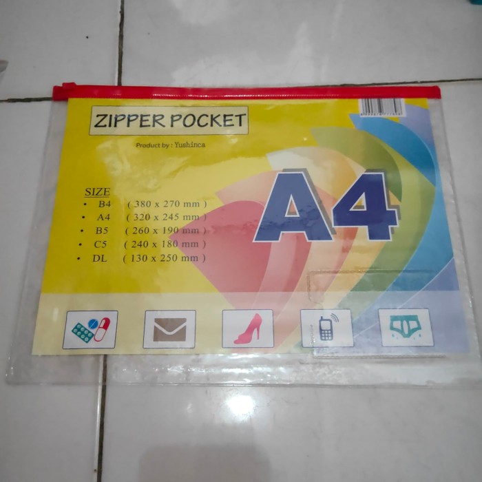

Zipper pocket A4 yushinca