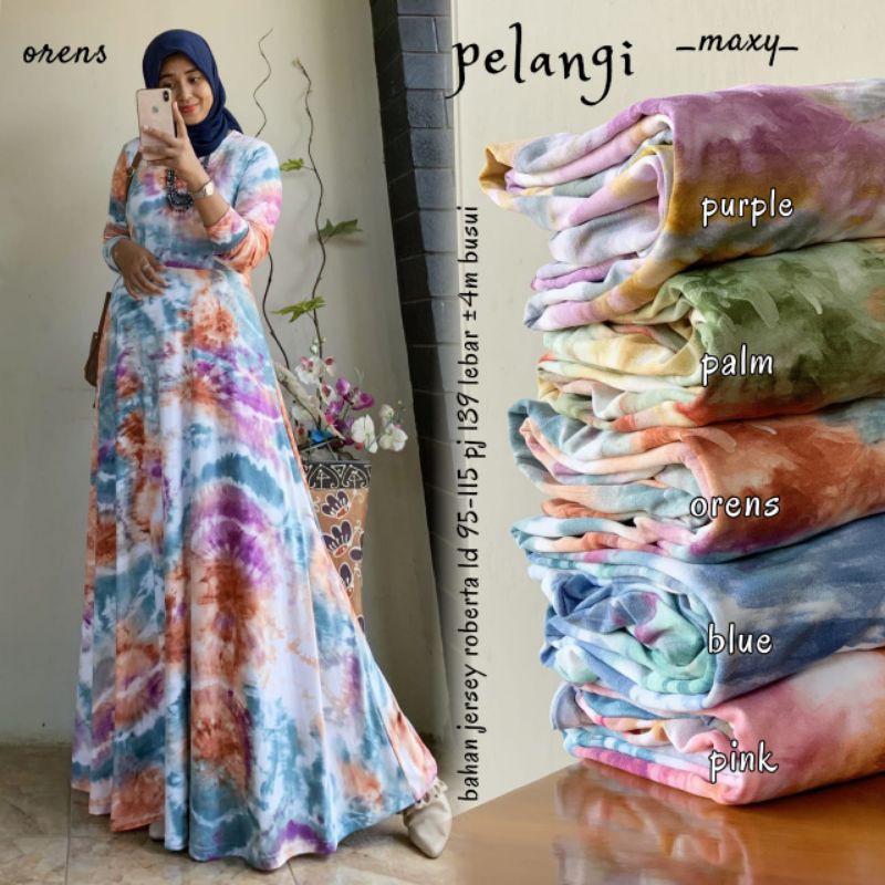 Pelangi Maxy (bahan Jersey Roberta)
