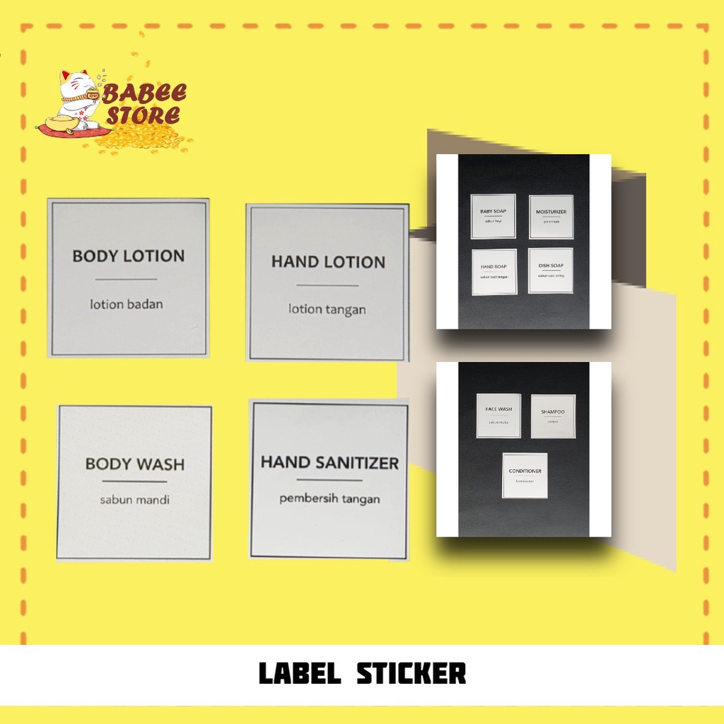 LABEL STICKER MINIMALIST / STICKER BOTOL BODY WASH HAND SANITIZER PERSONAL CARE