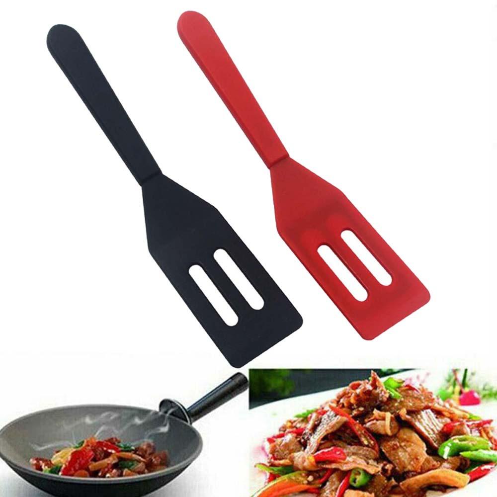 [Elegan] Slotted Spatula Silikon Pancake Alat Masak Aksesoris Dapur Spatula Ikan