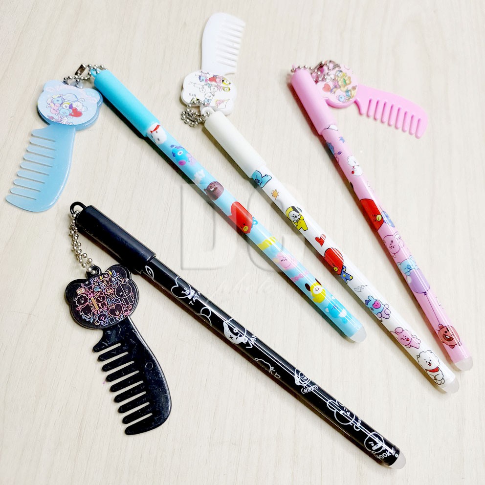 MURAH!!! PULPEN BT21 GANTUNGAN SISIR PENGGARIS BULPEN GEL BTS KPOP KARAKTER