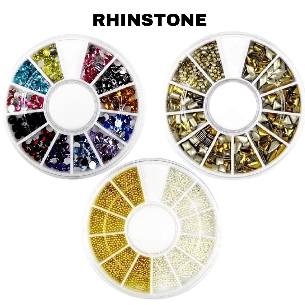 Rhinestone Manik-manik untuk Nail Arts Dekorasi Berlian Imitasi 3mm