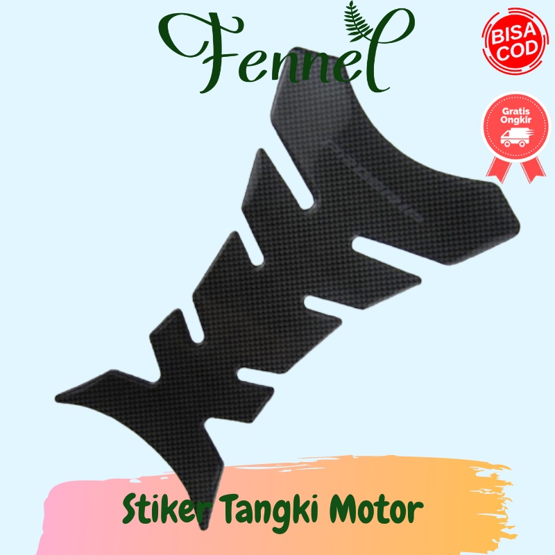 Sticker Stiker Pelindung Tangki Bensin Motor Carbon Fiber