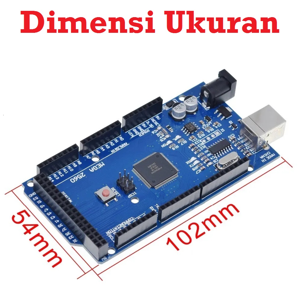 [HAEBOT] Module Arduinoo Mega 2560 CH340 Board SMD + Kabel USB 30cm Mikrokontroler CH340G Papan Robot Pengendali Mikro AVR CNC Ramps 3D Printer Development