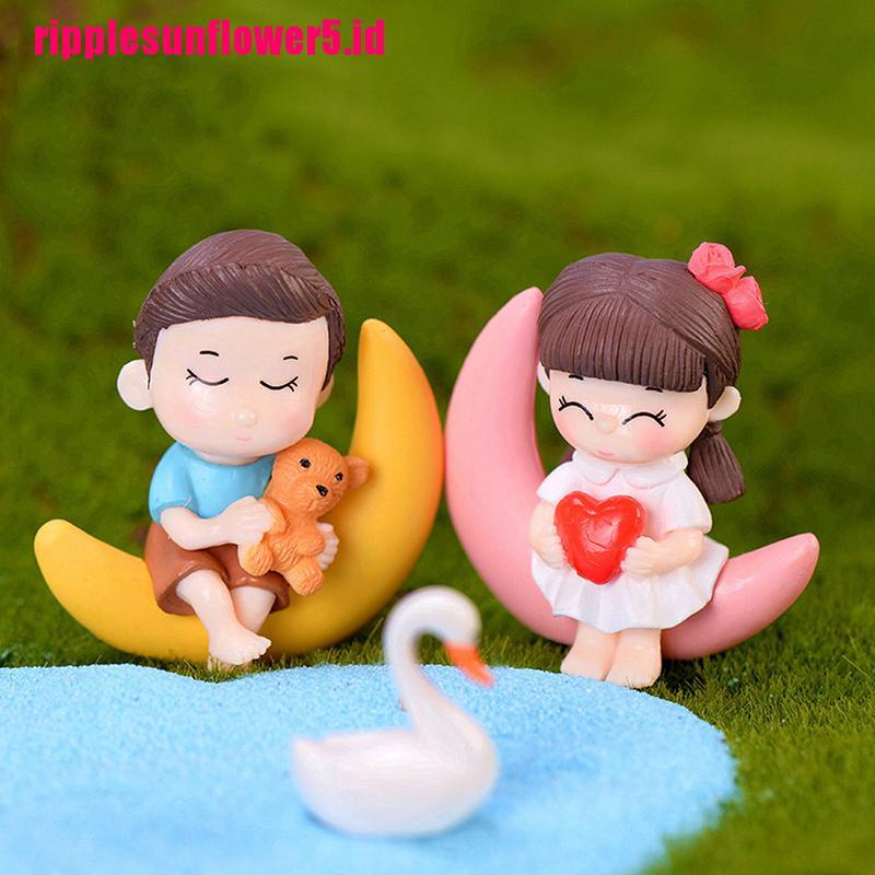 Miniatur Pasangan Bulan Untuk Dekorasi Rumah Boneka