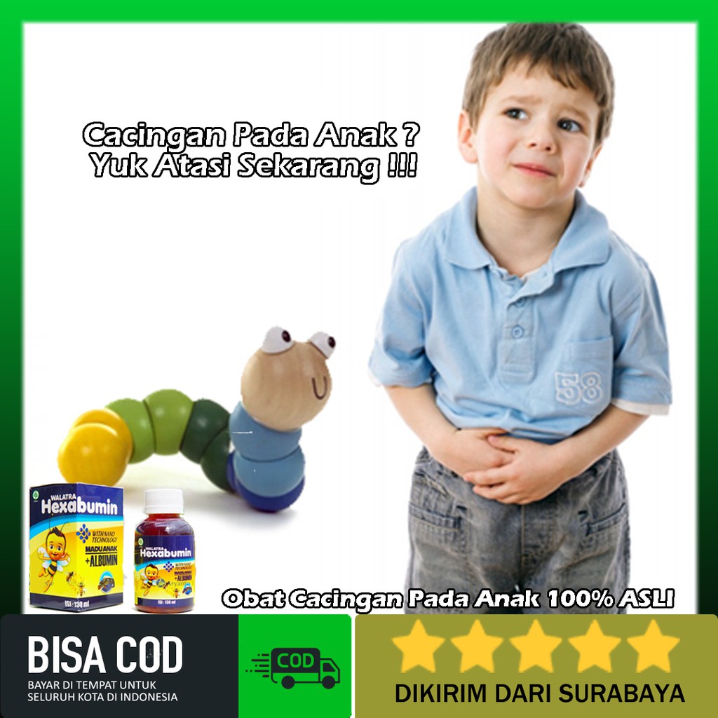 HEXABUMIN - Obat Cacingan Pada Anak 100% ASLI/Madu Untuk Anus Gatal,Cacing Kremi,Lemas,Lesu,Mual