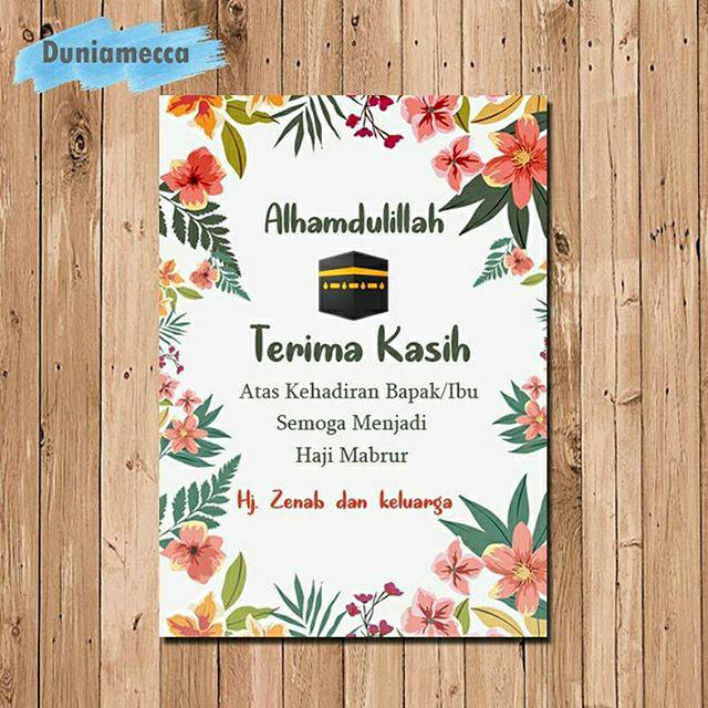 Ucapan Terima Kasih Custom Untuk Pernikahan Tasyakuran Ulang Tahun Dll Shopee Indonesia