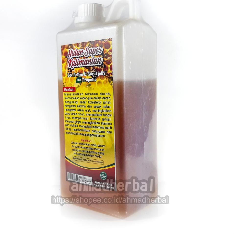 

NEW madu hutan super kalimantan bee polen royal jelly & propolis an najaah an najah 1000 ml 1 kg 500