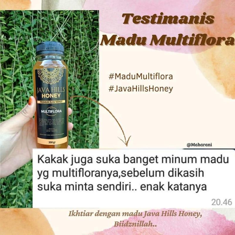 GRATIS SENDOK KAYU / MADU MULTIFLORA / MADU JAVAHILLS || Madu Multiflora  javahills