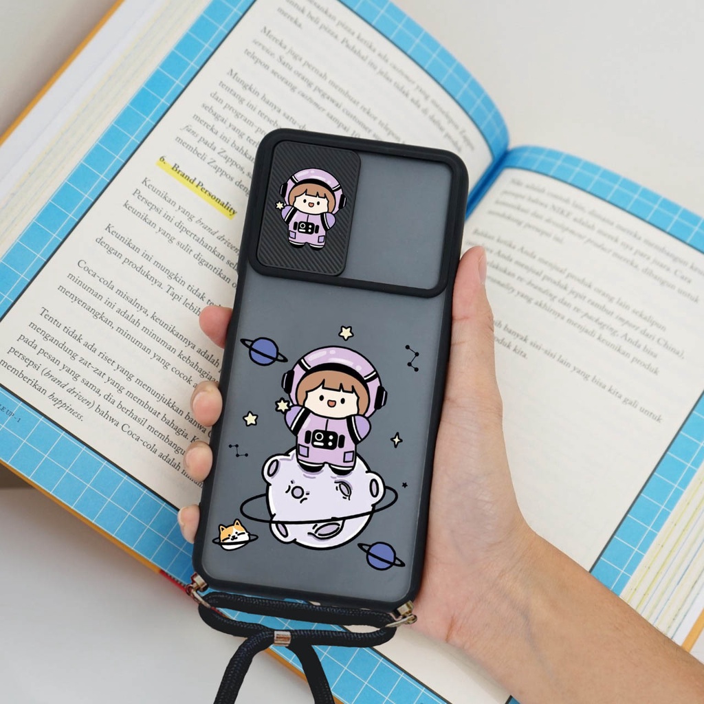 (KGT 01) Softcase Slide Tali For SAMSUNG A12 - A22 (4G/5G) - A32 (4G/5G) - A52 5G - A72 - A03S - A02