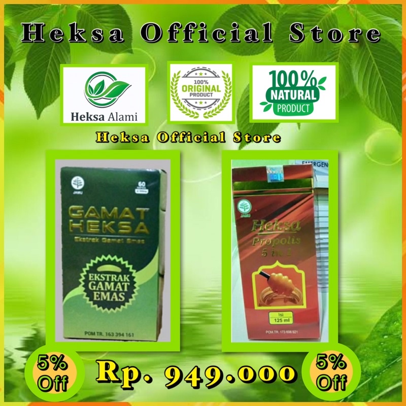 Gamat & Propolis Heksa 5in1 || Paket Ampuh Untuk Terapi Penyakit Jantung, Stroke & penyumbatan Darah