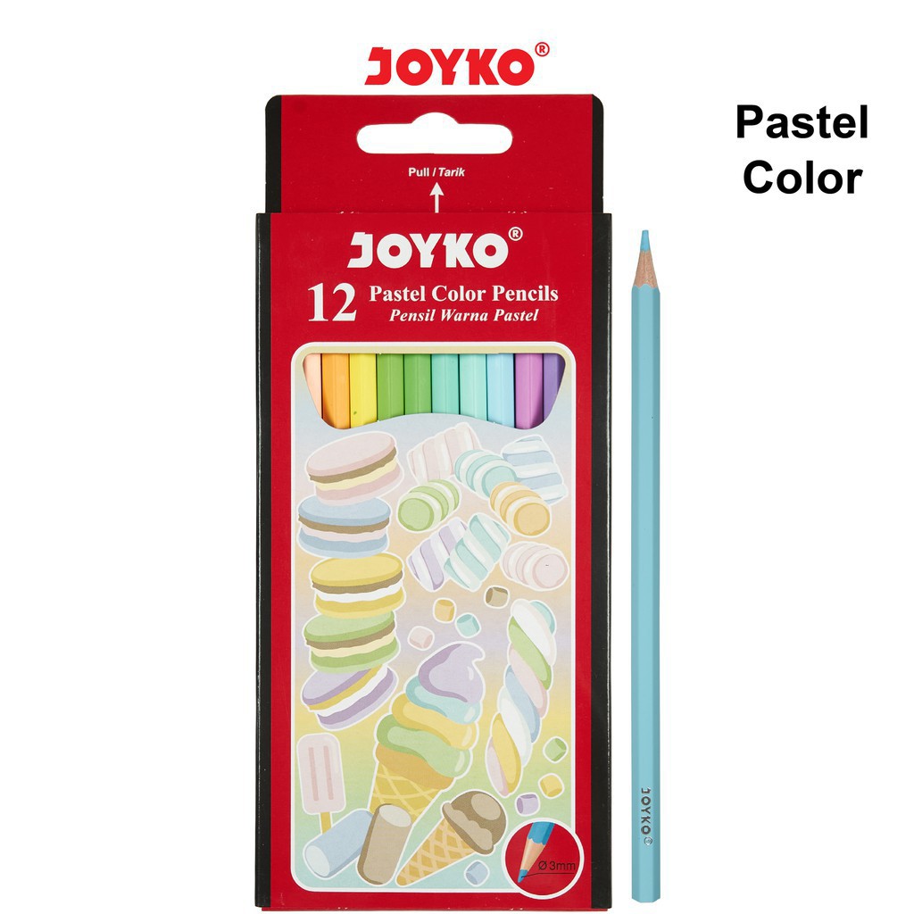 

Pastel Color Pencils Pensil Warna Joyko CP-125P 12 Warna Pastel