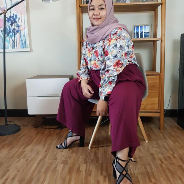 CELANA KULOT JUMBO BIG SIZE WANITA PINGGANG KARET HAMIL KEKINIAN LP 130 CM XXXL SAMPAI BB 100 KG CO