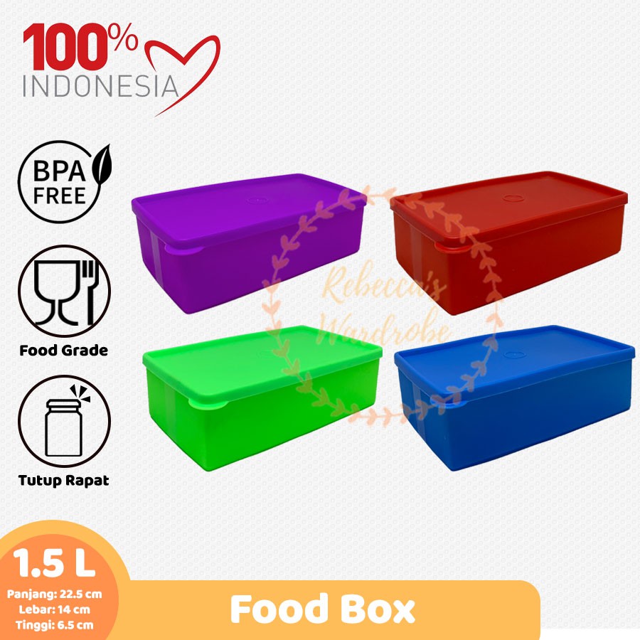 ECERAN- Kotak Makan Lunch Box Plastik Warna Warni Serbaguna