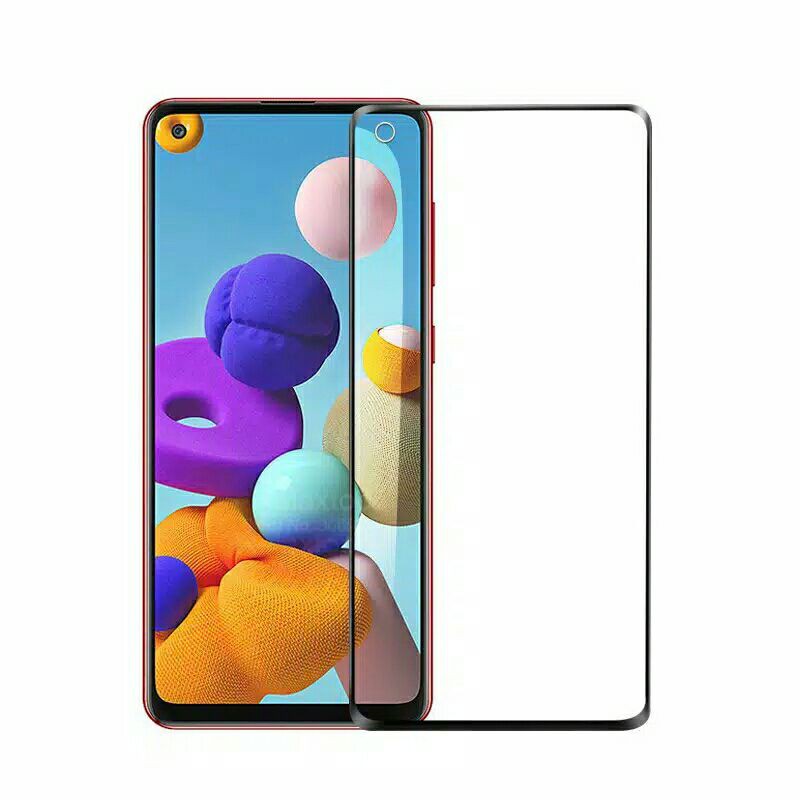 Tg/tempered glass pelindung kaca lcd hp10 D full cover samsung A21/A21s