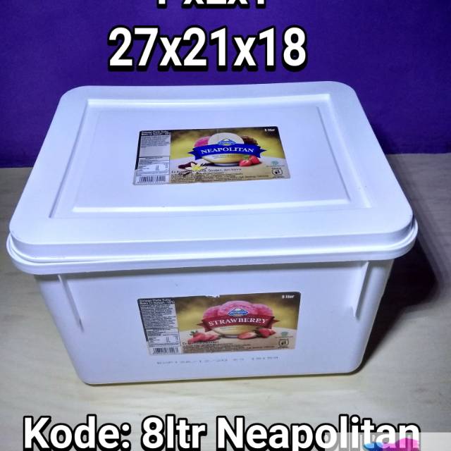 3 pc Box eskrim 8 liter CAMPINA, ember bekas eskrim, kandang hamster,landak mini,media hidroponik