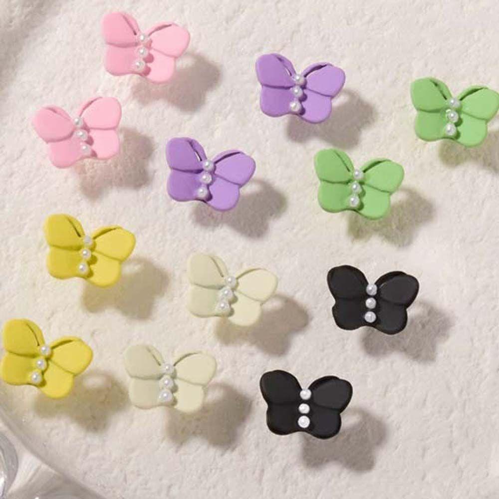 AUGUSTINA Agustina Butterfly Nail Art Dekorasi Fashion Jepang Manis Hiasan Kuku Perhiasan Kuku 3D