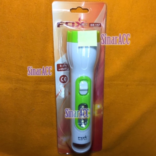 Senter fox 108 cas rechargeable GE 108 / GE107 cas + emergency flash light charge rechargeable colok senter sebaguna terang