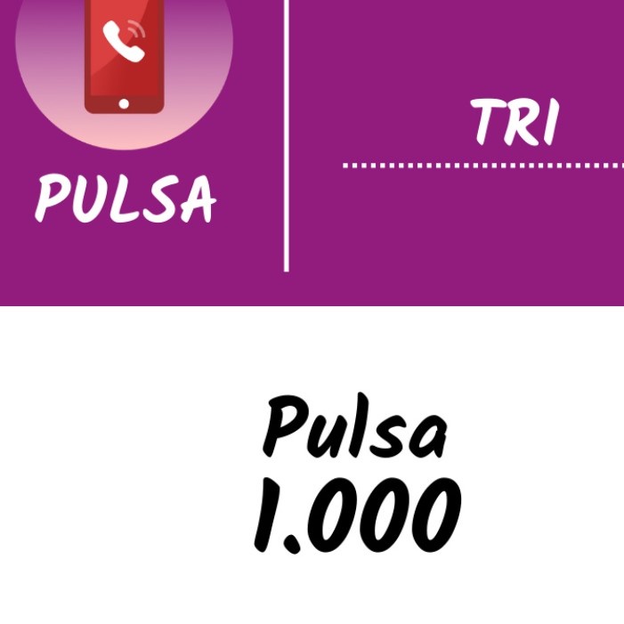 Pulsa Reguler Tri Nominal 1000 Menambah Masa Aktif