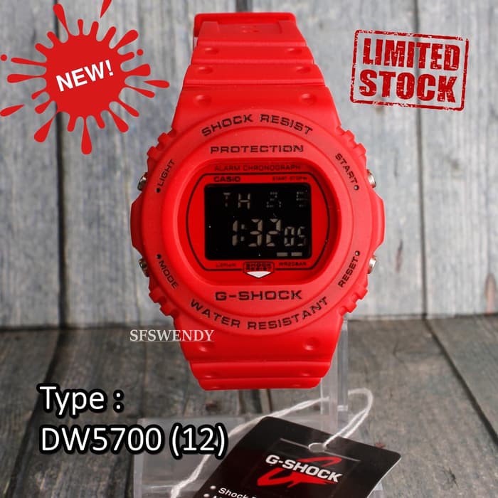 SALE MURAH  G Shock DW-5700 Merah jam tangan digital pria & anak