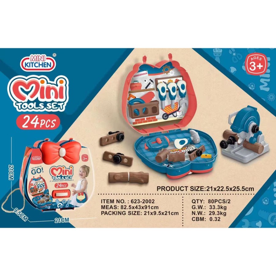 MWN Mainan Tas Koper Mini Tools Set 24 pcs 623-2002