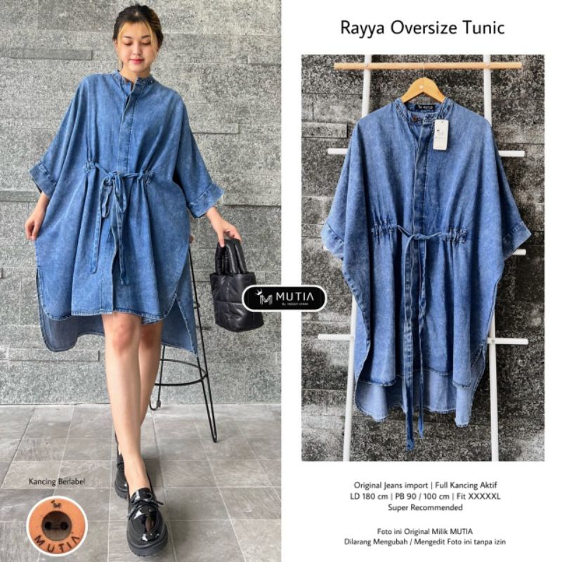 RAYYA OVERSIZE TUNIK JEANS ORI MUTIA