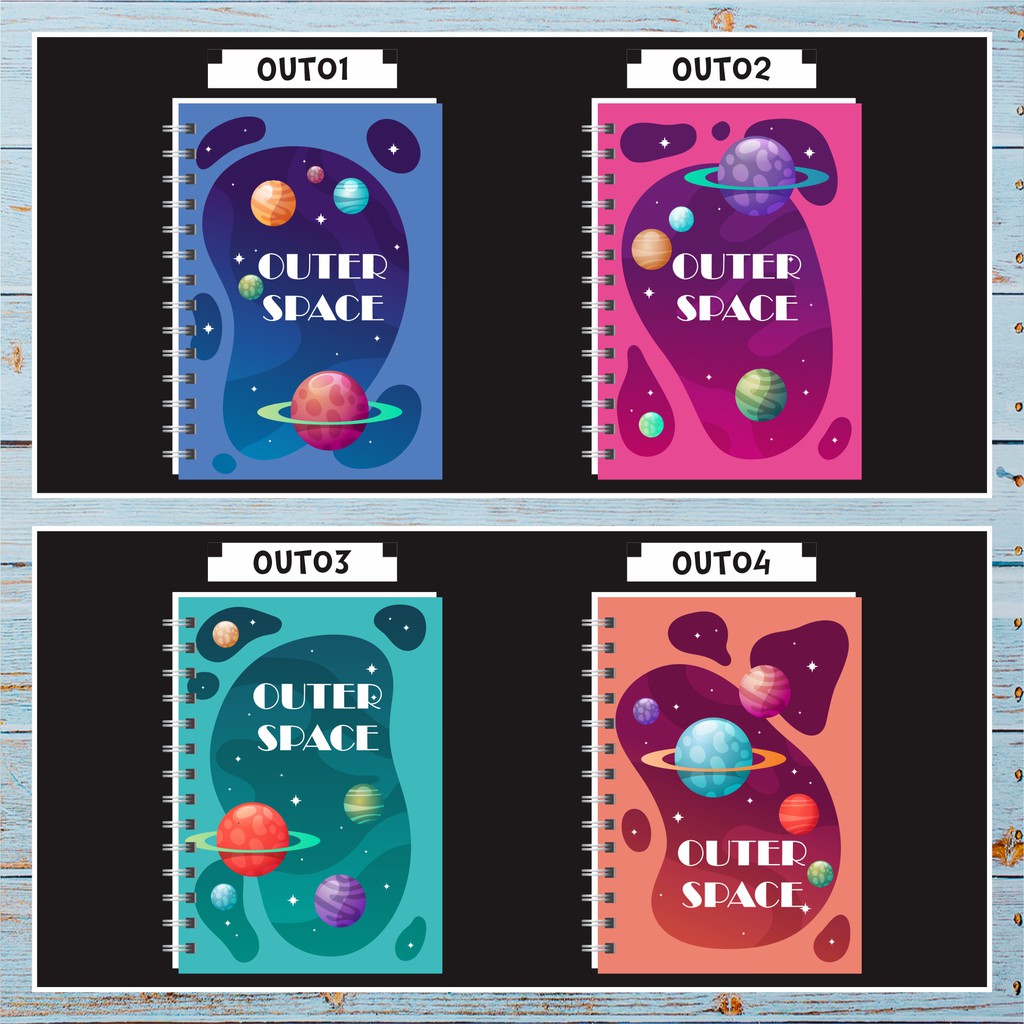 

Notebook / Ring Note Outer Space / Planets / Universe Unik Lucu Spiral A5 Murah